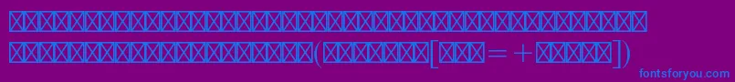 フォントUniversalstdGreekwmathpi – 紫色の背景に青い文字