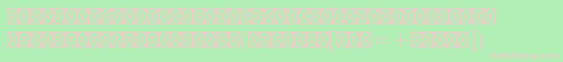 Шрифт UniversalstdGreekwmathpi – розовые шрифты на зелёном фоне