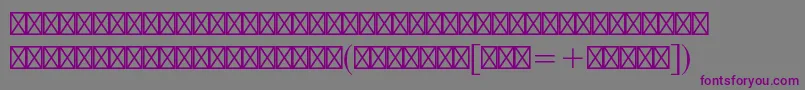 UniversalstdGreekwmathpi Font – Purple Fonts on Gray Background