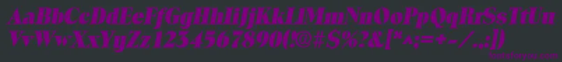 ToledolhBoldItalic Font – Purple Fonts on Black Background