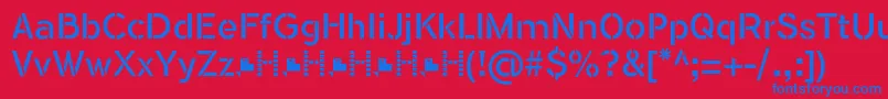 FlamanteStenBook Font – Blue Fonts on Red Background