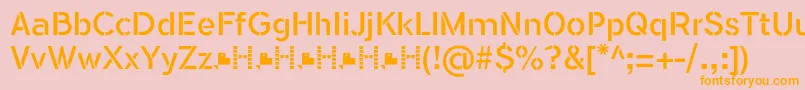 FlamanteStenBook Font – Orange Fonts on Pink Background