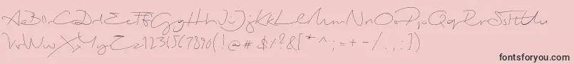 BiloxiThin-Schriftart – Schwarze Schriften auf rosa Hintergrund