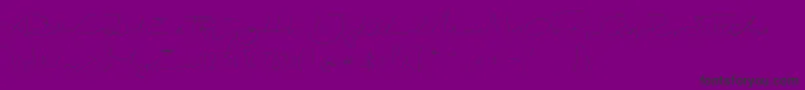 BiloxiThin-Schriftart – Schwarze Schriften auf violettem Hintergrund