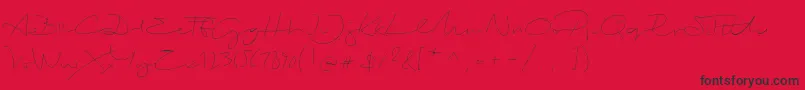 BiloxiThin Font – Black Fonts on Red Background