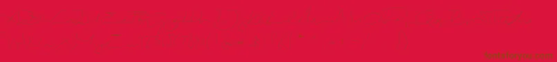 Czcionka BiloxiThin – brązowe czcionki na czerwonym tle