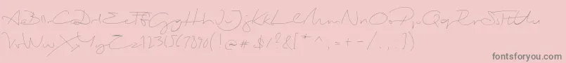 BiloxiThin-Schriftart – Graue Schriften auf rosa Hintergrund