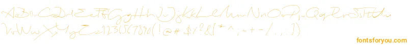 BiloxiThin-Schriftart – Orangefarbene Schriften