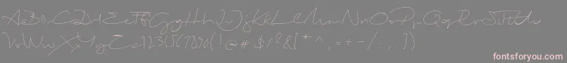 BiloxiThin-Schriftart – Rosa Schriften auf grauem Hintergrund