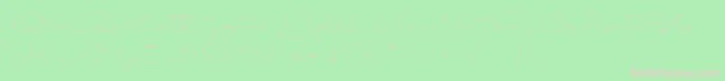Czcionka BiloxiThin – różowe czcionki na zielonym tle