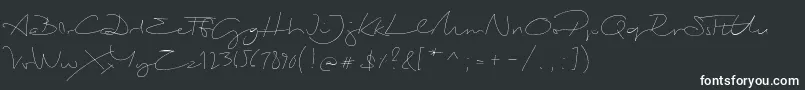 BiloxiThin Font – White Fonts on Black Background