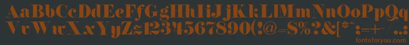 Шрифт Newdawne – коричневые шрифты на чёрном фоне
