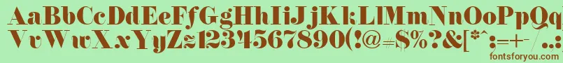 Newdawne Font – Brown Fonts on Green Background