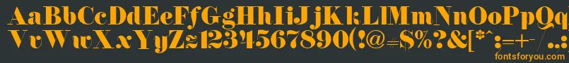 Newdawne Font – Orange Fonts on Black Background