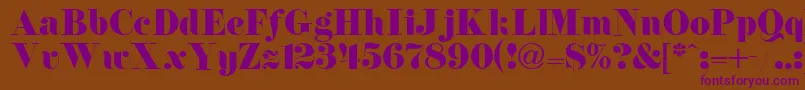 Newdawne Font – Purple Fonts on Brown Background