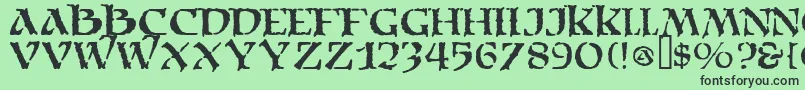 フォントMoriacitadel – 緑の背景に黒い文字