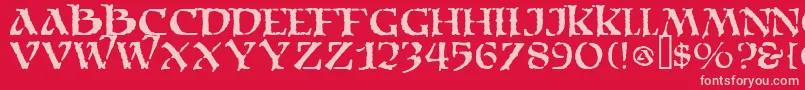 フォントMoriacitadel – 赤い背景にピンクのフォント