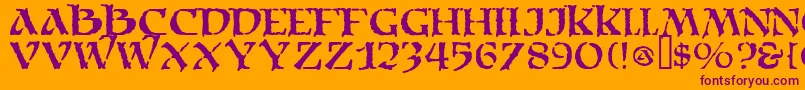 Moriacitadel Font – Purple Fonts on Orange Background