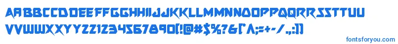 Skirmishercond Font – Blue Fonts on White Background