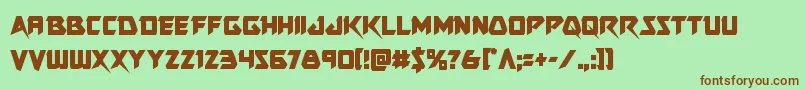 Skirmishercond Font – Brown Fonts on Green Background