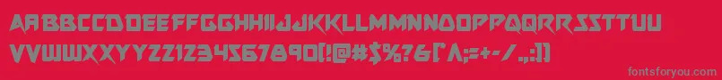 Skirmishercond Font – Gray Fonts on Red Background