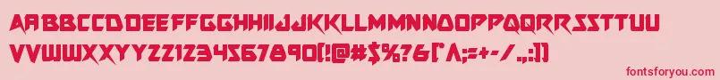 Skirmishercond Font – Red Fonts on Pink Background