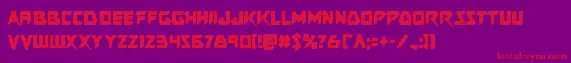 Skirmishercond Font – Red Fonts on Purple Background