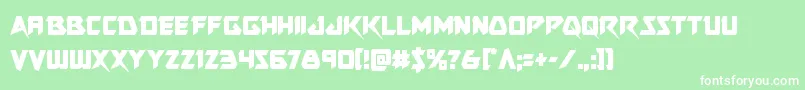 Skirmishercond Font – White Fonts on Green Background