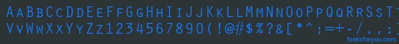 Шрифт OracleRegular – синие шрифты на чёрном фоне