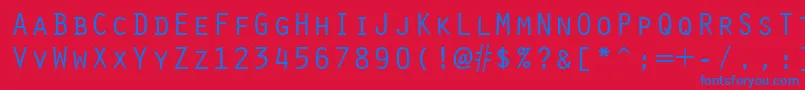 OracleRegular Font – Blue Fonts on Red Background