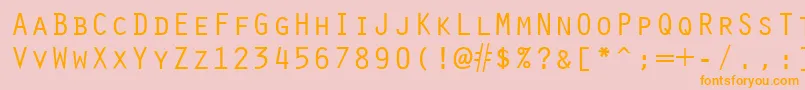 OracleRegular Font – Orange Fonts on Pink Background