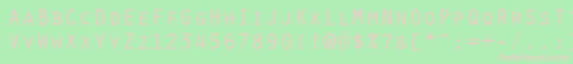 OracleRegular Font – Pink Fonts on Green Background