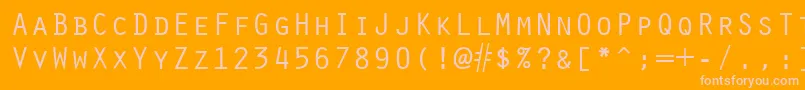 OracleRegular Font – Pink Fonts on Orange Background