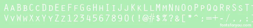 OracleRegular Font – White Fonts on Green Background