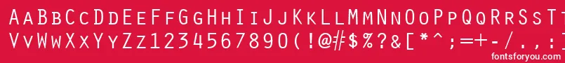 OracleRegular Font – White Fonts on Red Background