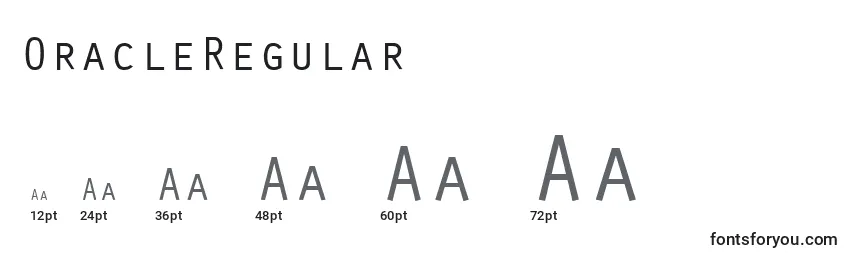 OracleRegular Font Sizes