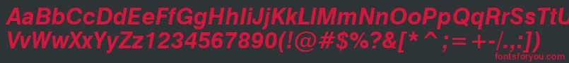 GenevaBoldOblique Font – Red Fonts on Black Background
