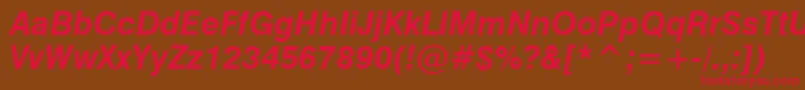 GenevaBoldOblique Font – Red Fonts on Brown Background