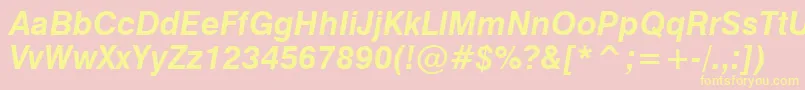 GenevaBoldOblique Font – Yellow Fonts on Pink Background