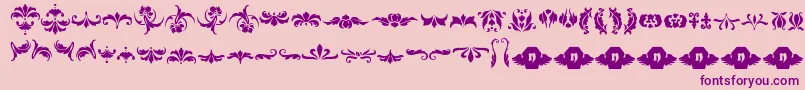 Damaskdings1 Font – Purple Fonts on Pink Background