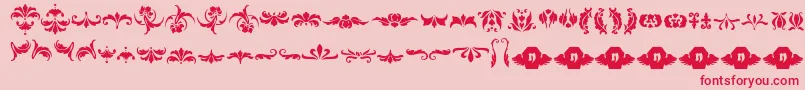 Damaskdings1 Font – Red Fonts on Pink Background