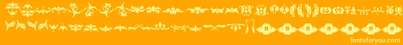 Damaskdings1 Font – Yellow Fonts on Orange Background