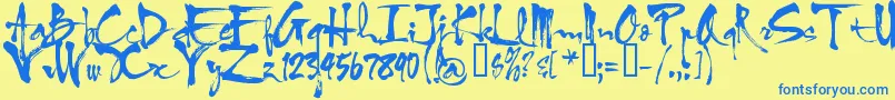 Weitere Informationen zur VniHlthuphap-Schriftart VniHlthuphap-Schriftart – Blaue Schriften auf gelbem Hintergrund