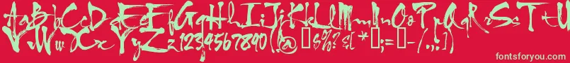 VniHlthuphap Font – Green Fonts on Red Background
