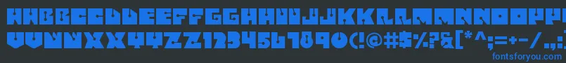 Шрифт Fatsini – синие шрифты на чёрном фоне