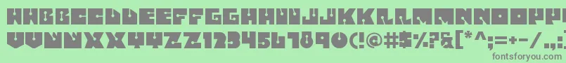 Fatsini Font – Gray Fonts on Green Background