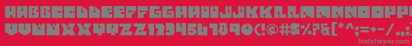 Fatsini Font – Gray Fonts on Red Background