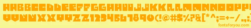Fatsini Font – Orange Fonts on Yellow Background