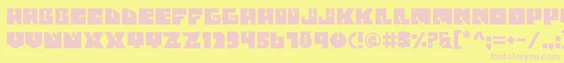 Fatsini Font – Pink Fonts on Yellow Background