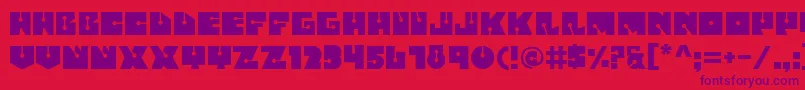 Fonte Fatsini – fontes roxas em um fundo vermelho